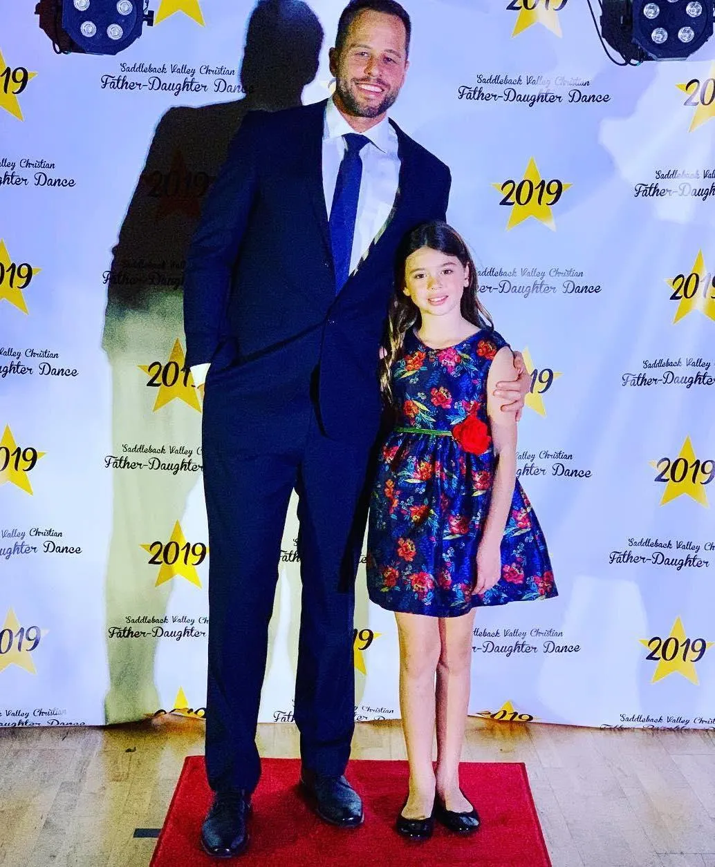Brian MacDonald with his daughter at the Saddleback Valley Christian father-daughter dance in Orange County